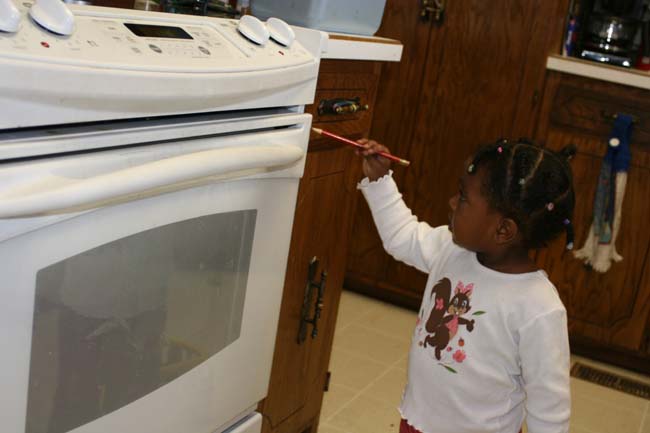 coloring the stove