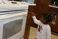 coloring the stove