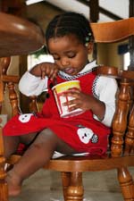 Megan eating