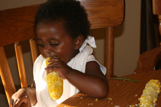 Corn on the floor